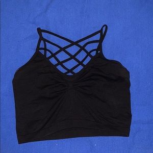 Women’s Black Cross Bandeau